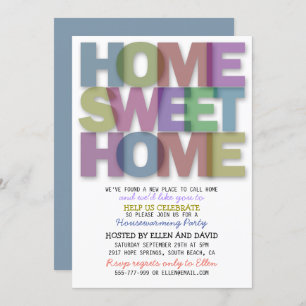 Cute Home Sweet Home Accueil Ménage Invitations