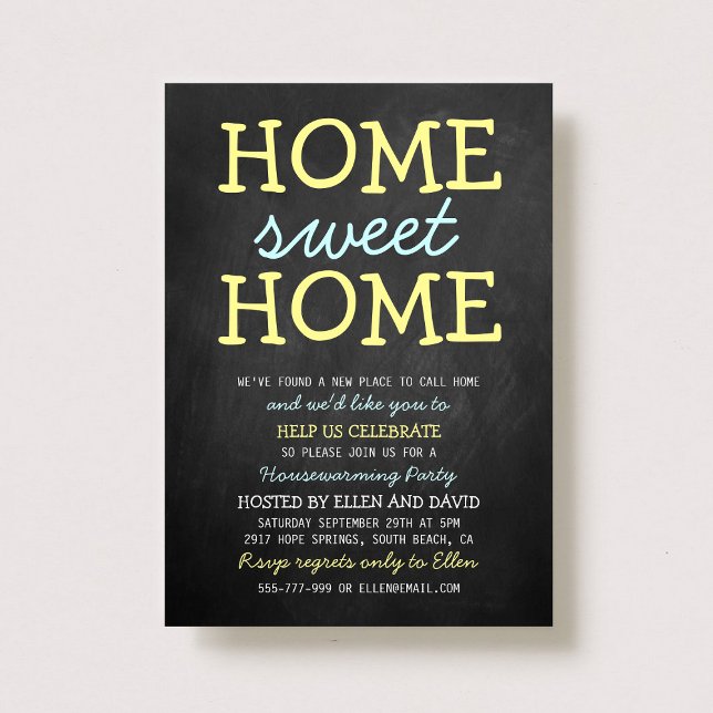 Cute Home Sweet Home Accueil Ménage Invitations (Créateur téléchargé)