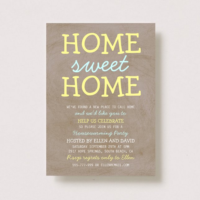 Cute Home Sweet Home Accueil Ménage Invitations (Créateur téléchargé)