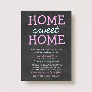 Cute Home Sweet Home Accueil Ménage Invitations