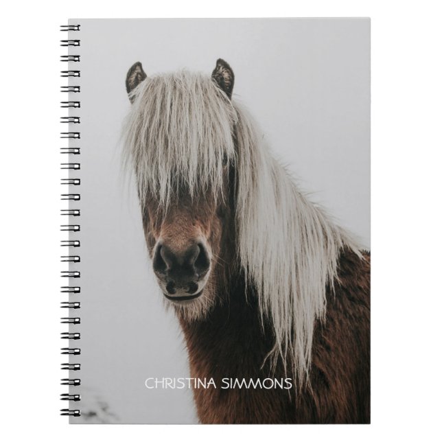 Cute Horse Carnet personnalisé (Devant)