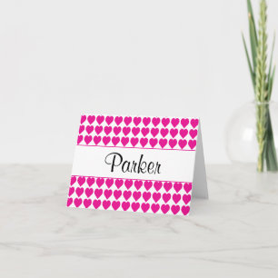 Cute Hot Coeurs Rose Filles Stationery personnalis