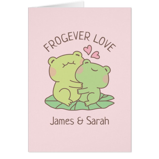 Cute Hugging Frogs Frogever Love Pun (Devant)