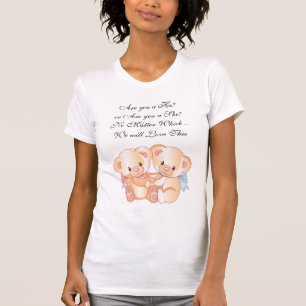 Cute Hugging Girl and Boy Bears Attente T-shirt