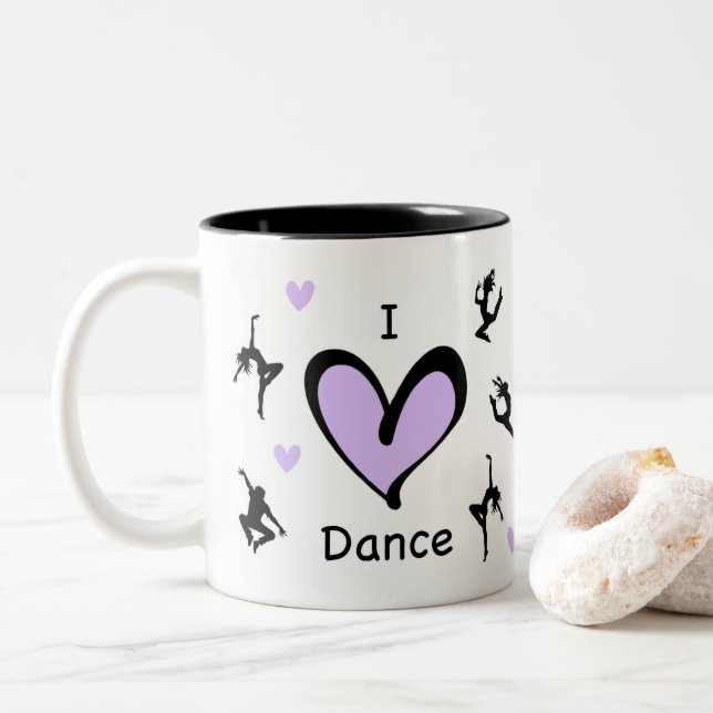 Cute I Lote Dance Mug (Avec donut)