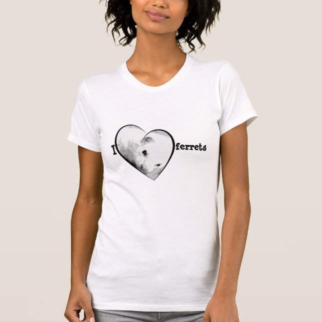 Cute I Love (Coeur) Ferrets Pullover (Devant)