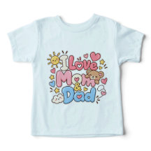 Cute I Love Mom & Dad Toddler Shirt