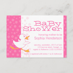 Cute invitation baby shower rose