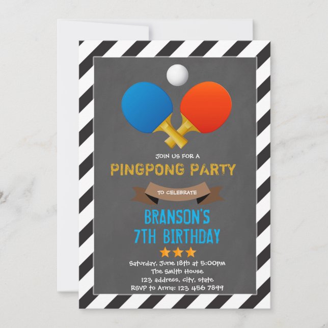 Cute invitation ping pong (Devant)