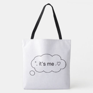 "Cute It's Me Speech Bubble White Tote Bag | Simpl