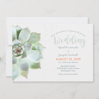 Cute Jardin Succulent Cactus Faire-part de mariage