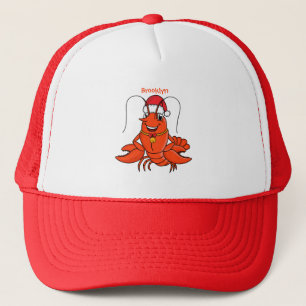 Cute joyeux homard portant le dessin du casquette