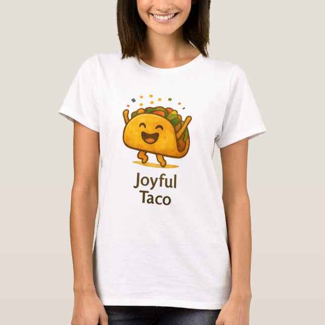 Cute Joyful Taco Women's T-Shirt  Funny Fiesta Tee (Devant)