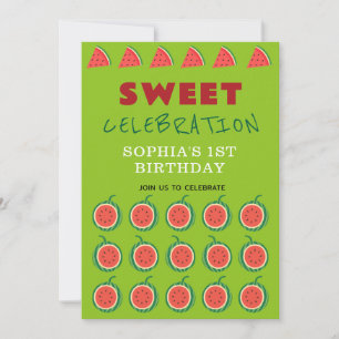 Cute & Juicy Watermelon Thème Invitation