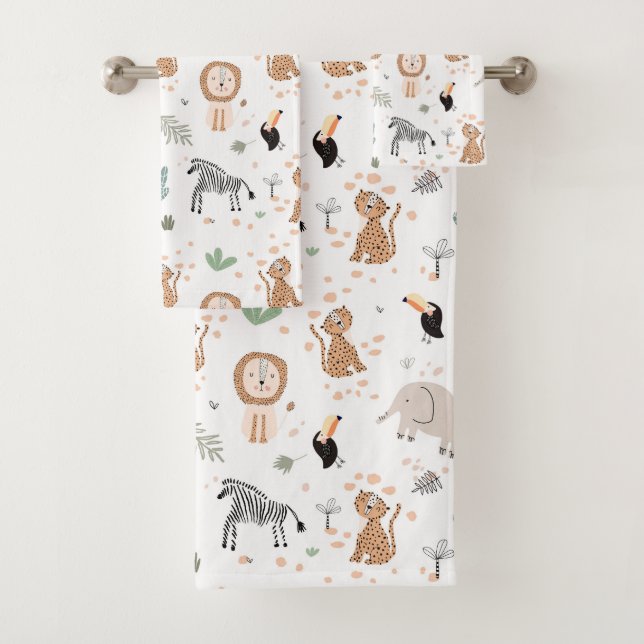Cute Jungle Rainforest Animaux Motif (En situation)