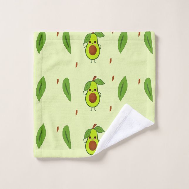 Cute kawaii avocado (Gant de toilette)