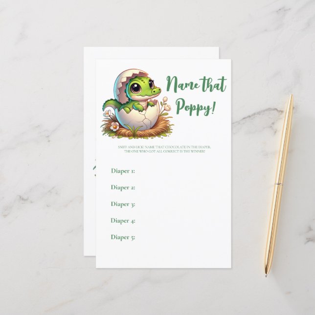 Cute Kawaii Baby Alligator Nom d'éclosion Jeu (Devant/Arrière en situation)