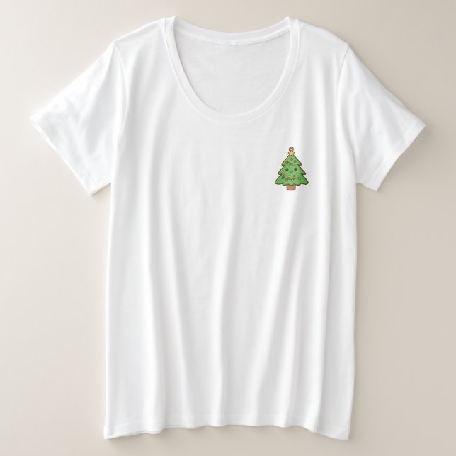 Cute Kawaii Chemise d'arbre de Noël • Cute Vetemen (Design devant)