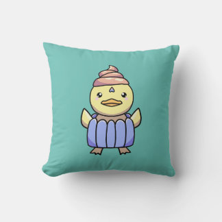 Cute Kawaii Chibi Cupcake Coussin