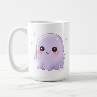 Cute Kawaii Ghost Coffee Mug | Cozy Halloween Cup