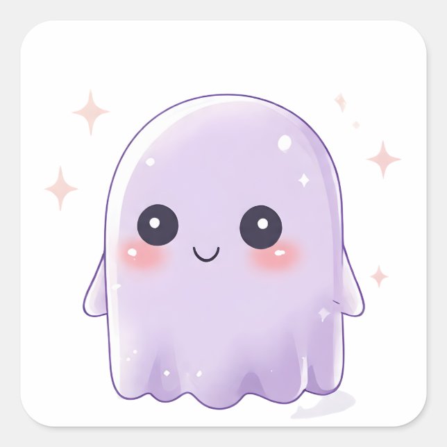 Cute Kawaii Ghost Sticker | Halloween Aesthetic (Devant)