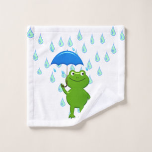 Cute Kawaii Grenouille et pluie
