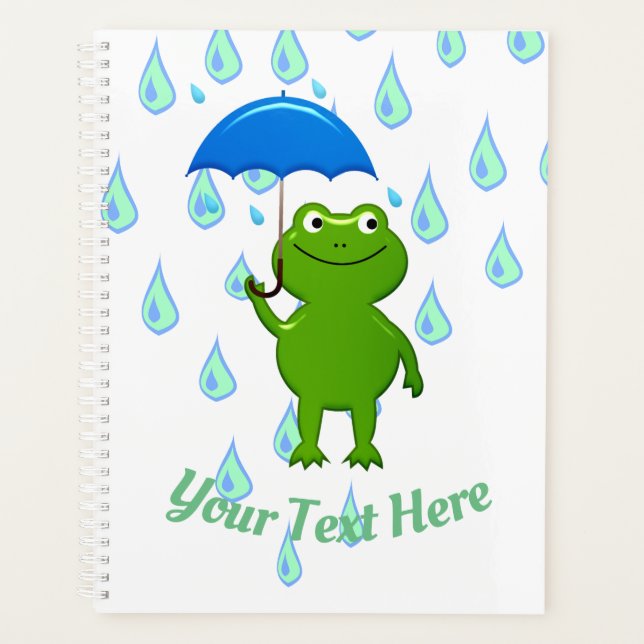 Cute Kawaii Grenouille et pluie (Devant)