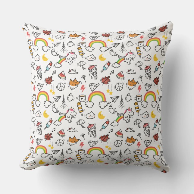 Cute Kawaii Motif lance des oreillers (Recto)