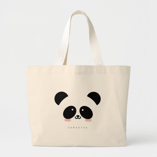 Cute Kawaii Panda | Ajouter votre Sac fourre-tout  (Devant)