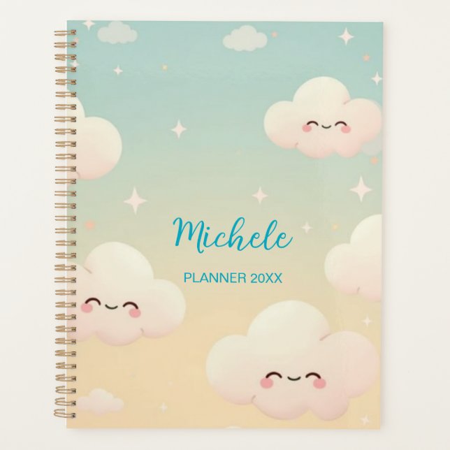 Cute Kawaii Planner | Pastel Cloud Journal for Kid (Devant)