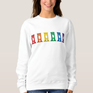 Cute Kawaii Rainbow Guillotine Sweatshirt blanc
