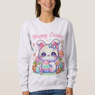 Cute Kawaii Sweatshirt de chats de Pâques - Oreill