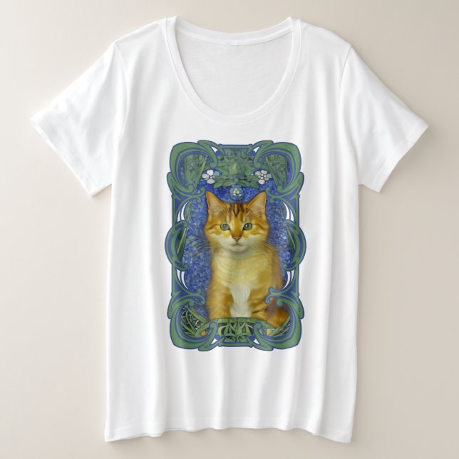 Cute Kitten au style Art Nouveau Vintage (Design devant)