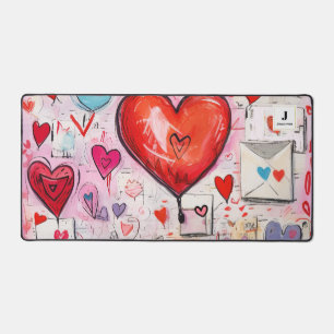 Cute Kitten dans un Teacup avec Coeur Monogramme