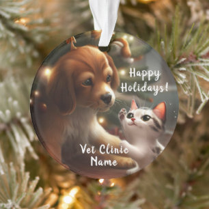 Cute Kitten et Chiot Vétérinaire Noël
