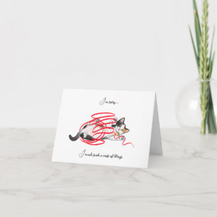 Cute Kitten Je suis désolé Carte de voeux vierge