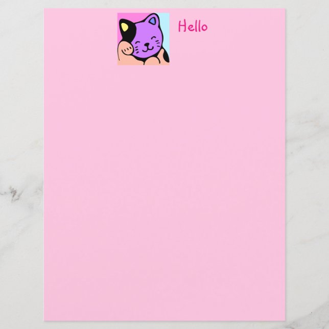 Cute Kitten Papeterie pour enfants pour filles (Devant)