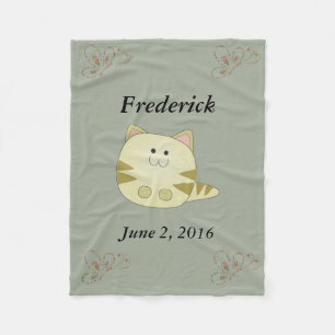 Cute Kitty Chat Cat Couverture en polaire personna