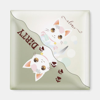Cute Kitty Clean Lave-vaisselle Magnet