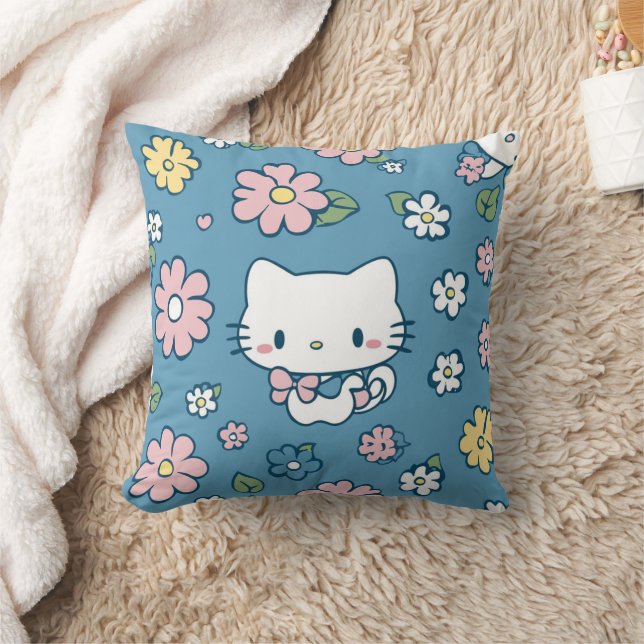 Cute Kitty Coussin décoratif - Cadeau pour les amo (Couverture)