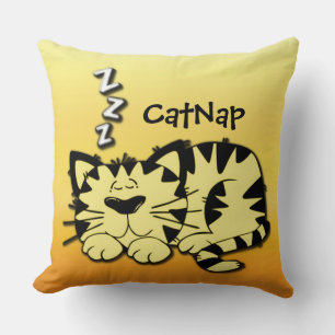 Cute Kitty Jaune Chat Nap Jeu Oreiller
