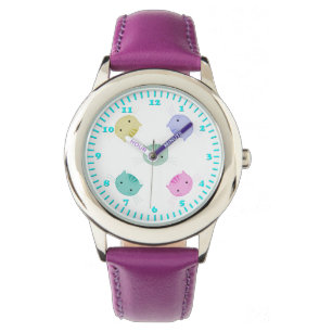 Cute Kitty Visages Filles Montre Poignet