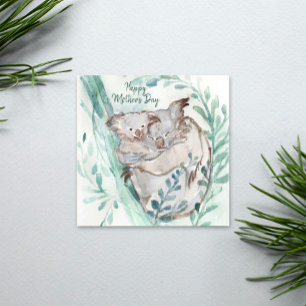 Cute Koala Baby Hug Aquarelle Animal Fête des Mère