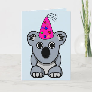 CUTE KOALA BEAR CARTES DE SALUT D'ANNIVERSAIRE