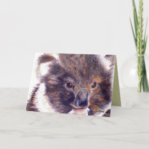 Cute Koala Bear Merci Cartes / Carte pour notes
