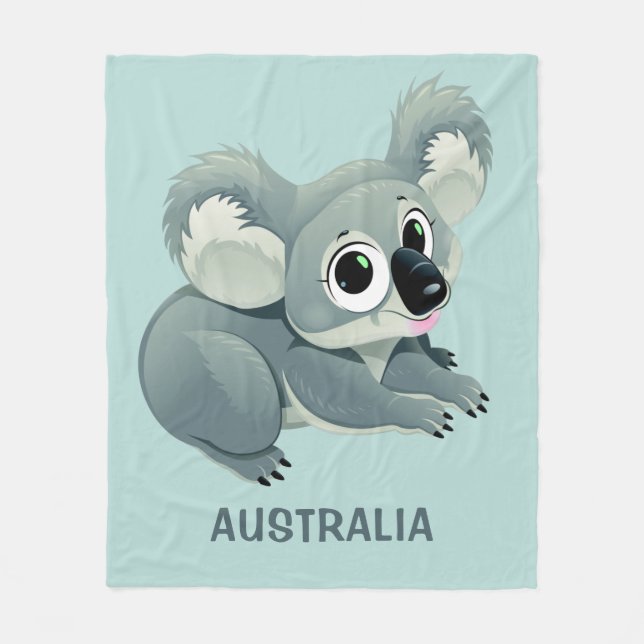 Cute Koala coutume textos couvertures en toison (Devant)