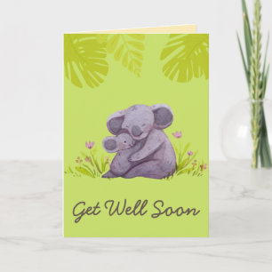 Cute Koala et Encouragement Obtenez bien Carte ver