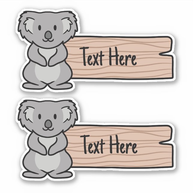 Cute Koala Étiquette (Devant)