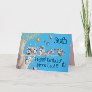 Cute Koala Joyeux 30e anniversaire de nous Carte d
