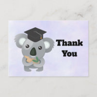 Cute Koala Oear en Merci de capuchon de diplôme